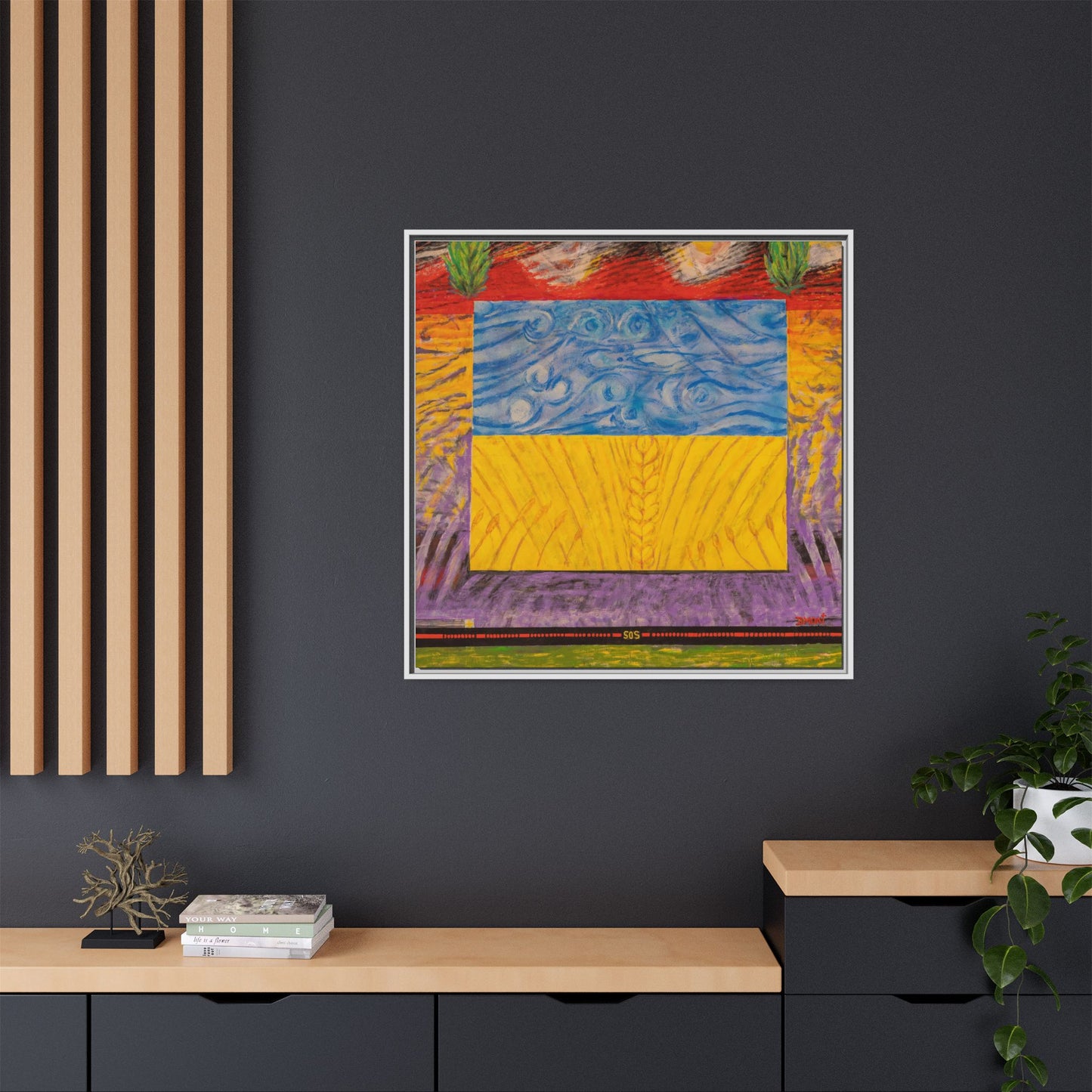 Blue and Yellow Art Print