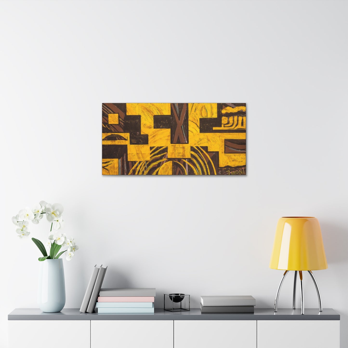 Yellow Abstract Print