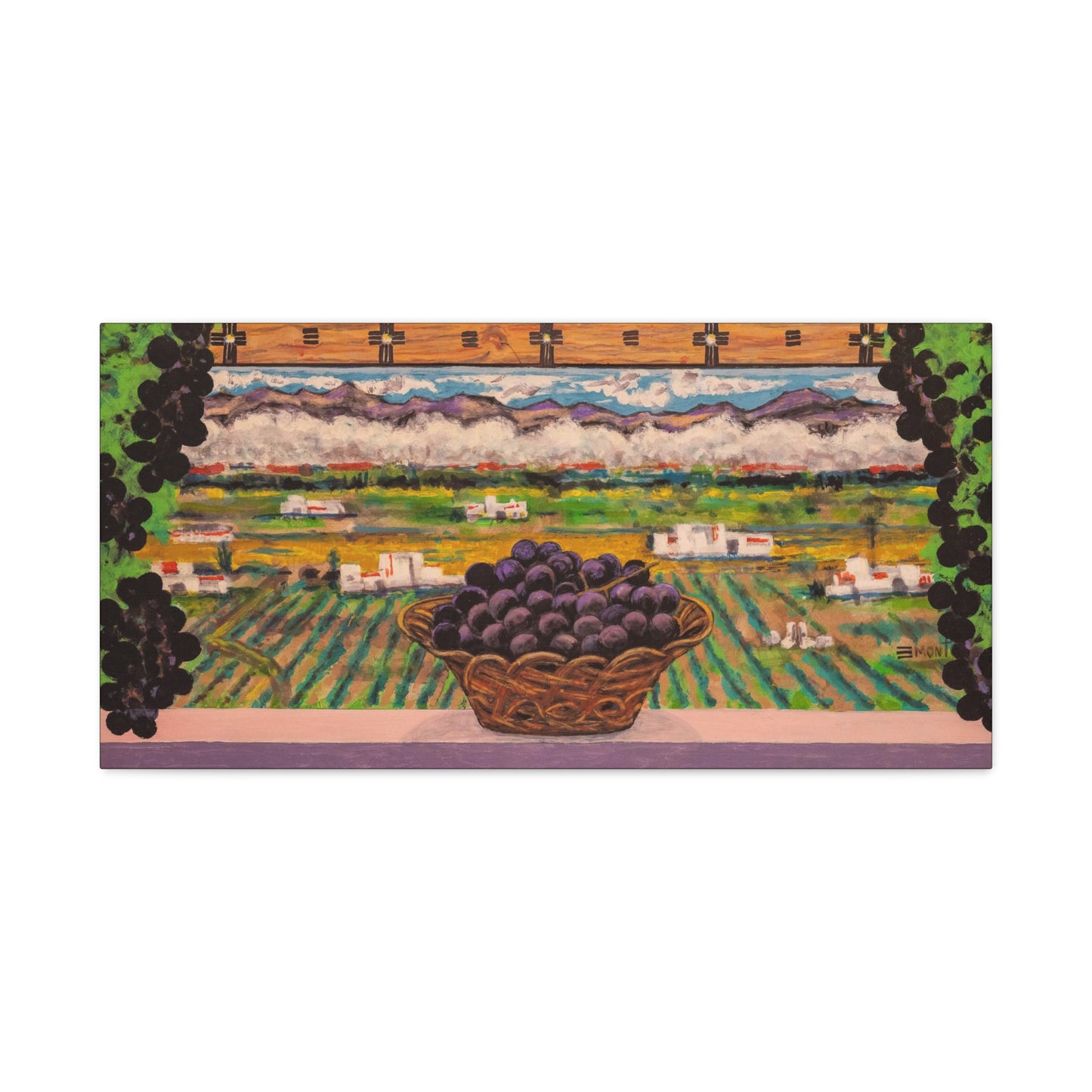 Grapes Landscape Art Print