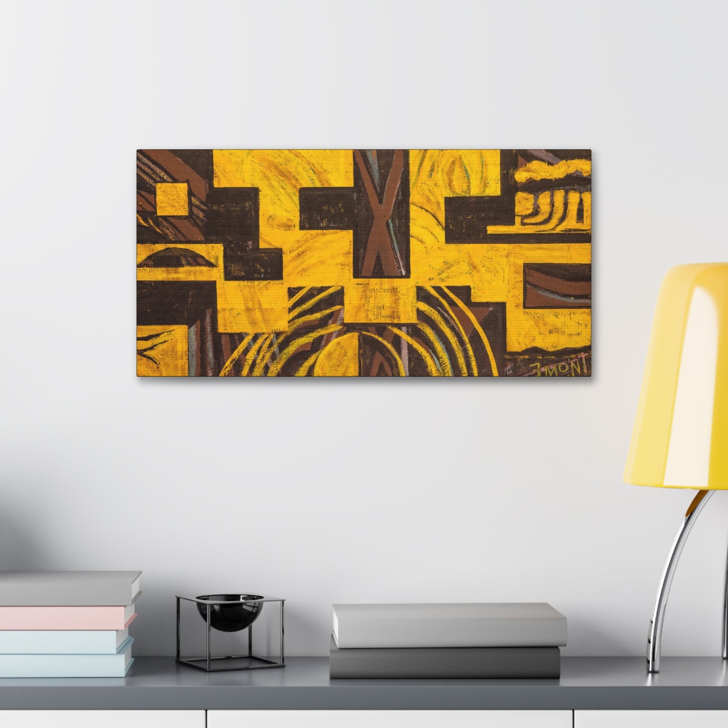 Yellow Abstract Print