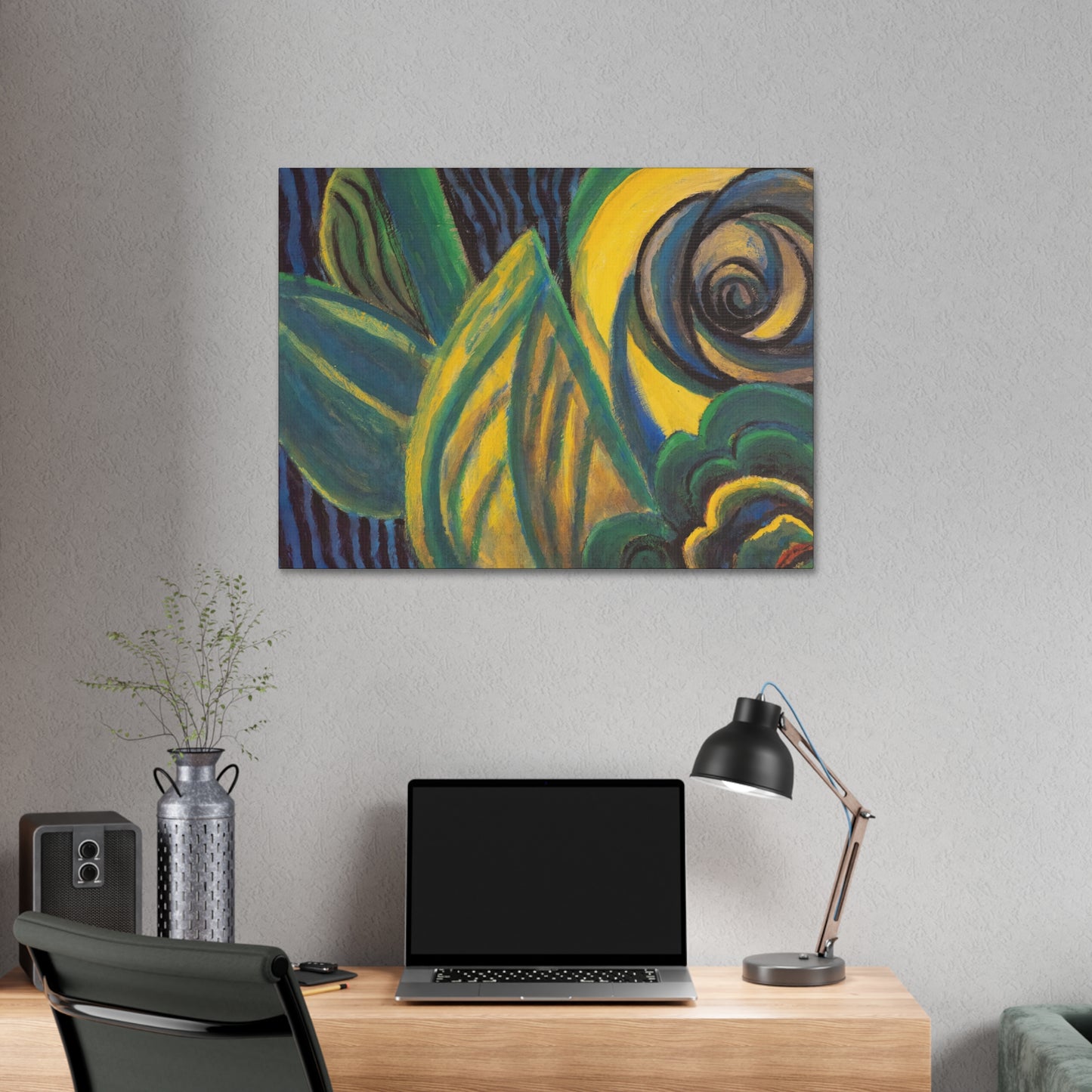 Green and Yellow Abstract