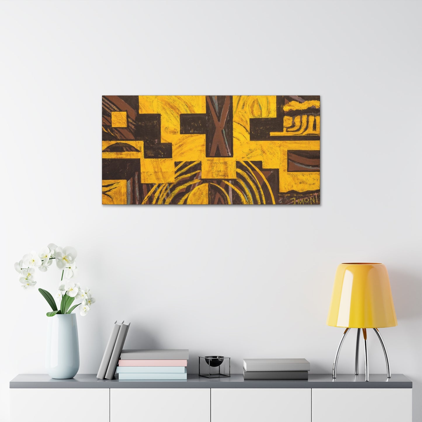 Yellow Abstract Print