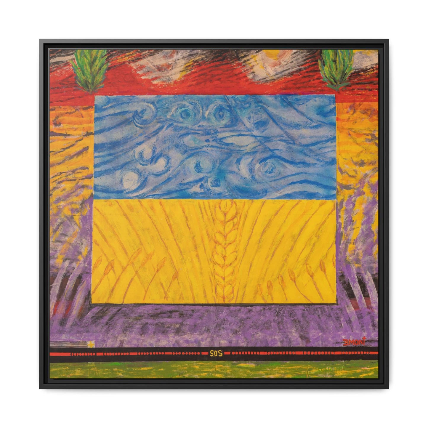 Blue and Yellow Art Print