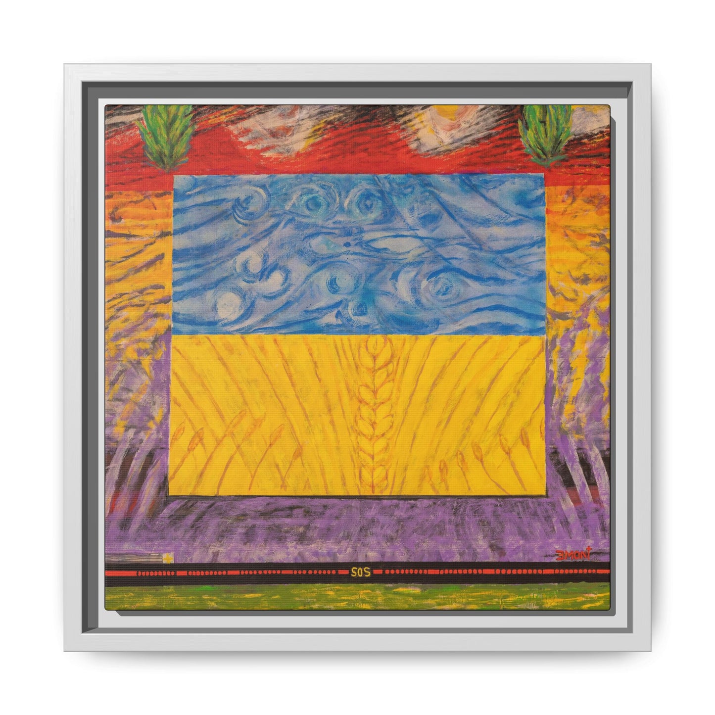 Blue and Yellow Art Print