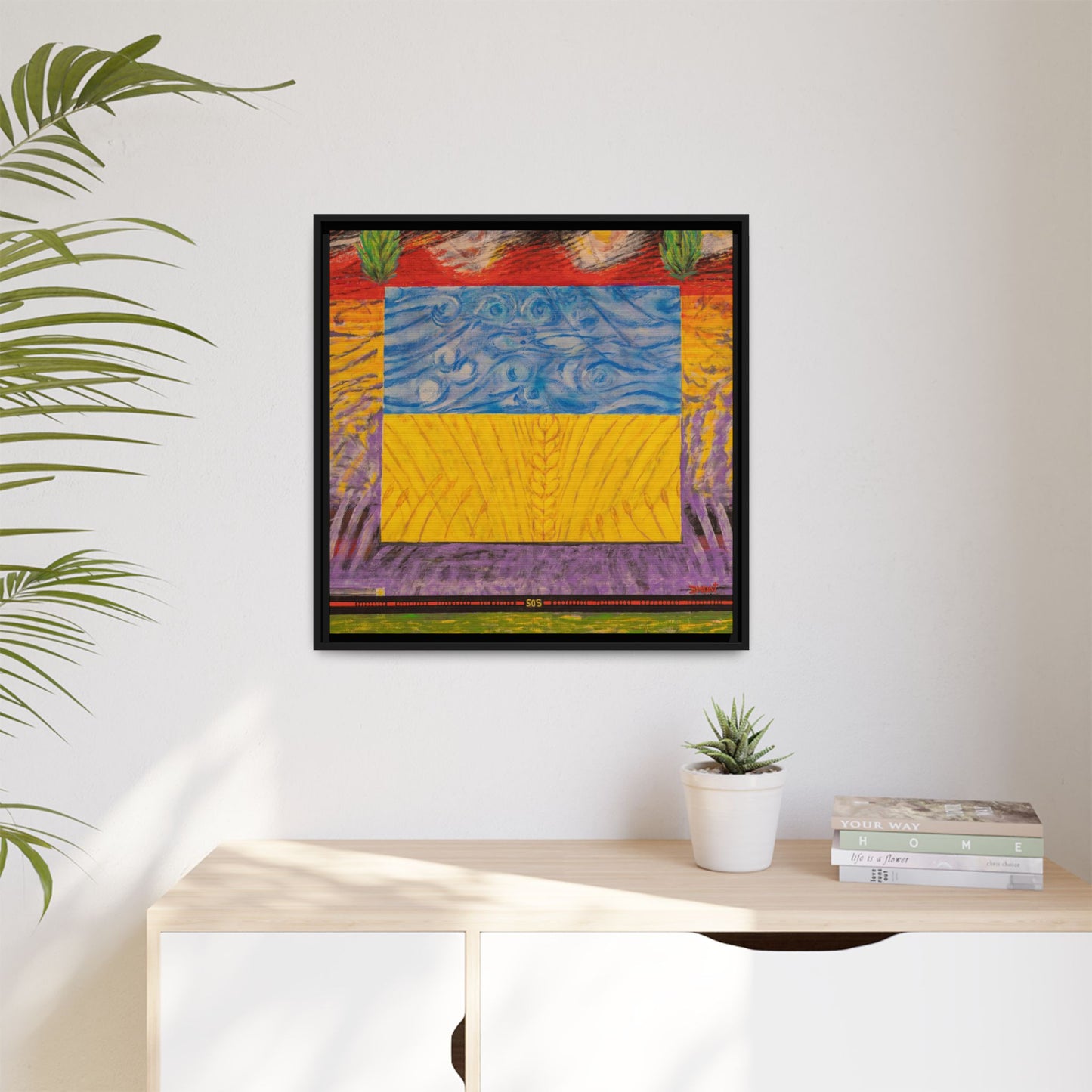 Blue and Yellow Art Print