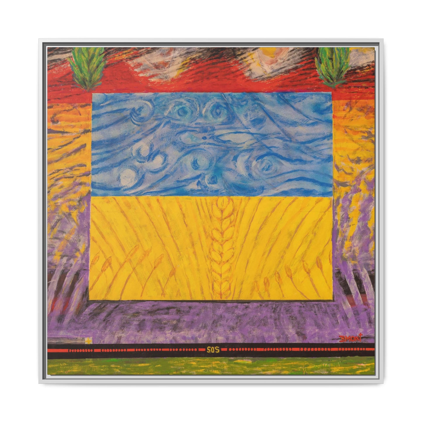 Blue and Yellow Art Print