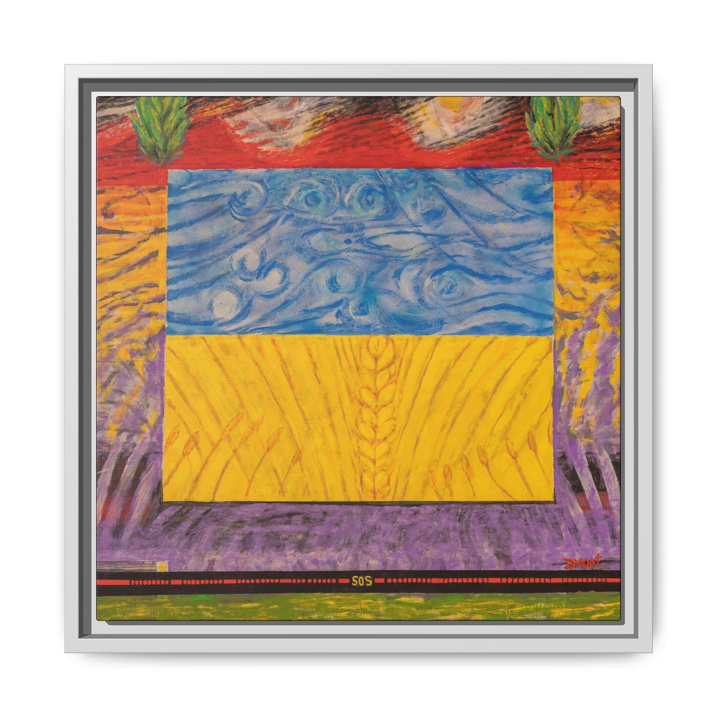 Blue and Yellow Art Print