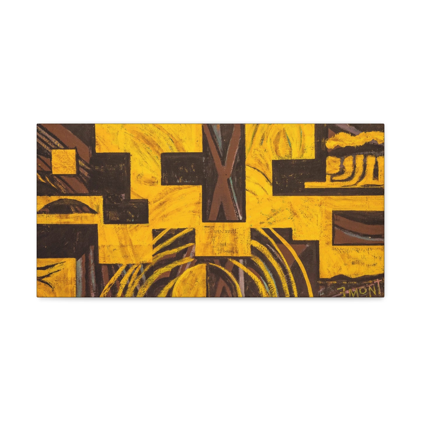 Yellow Abstract Print