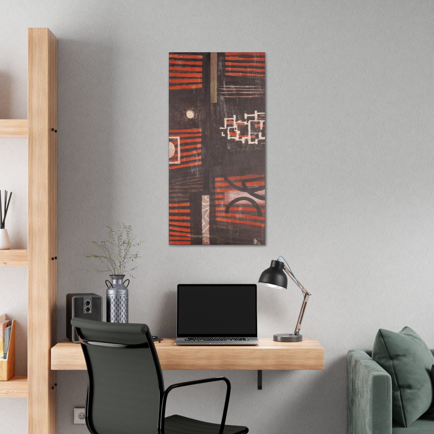 Red and Black Art Print