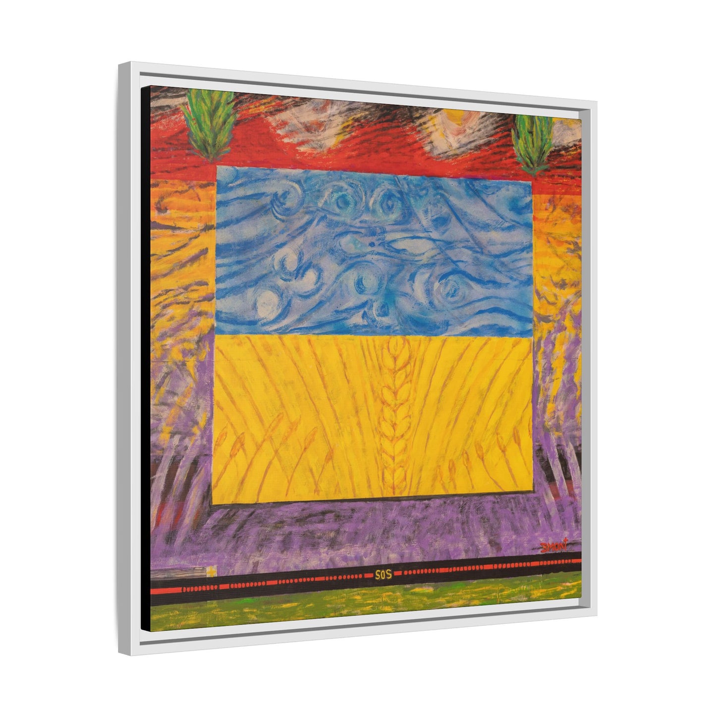 Blue and Yellow Art Print