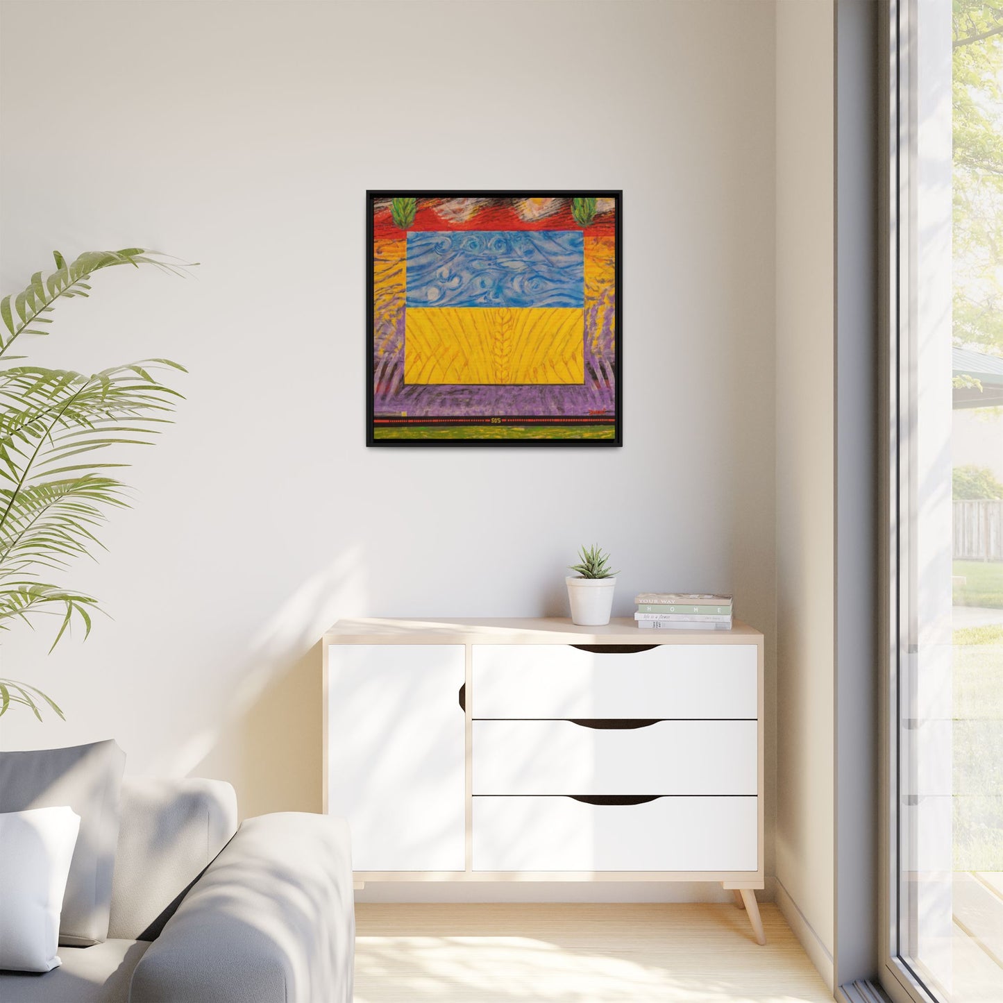 Blue and Yellow Art Print
