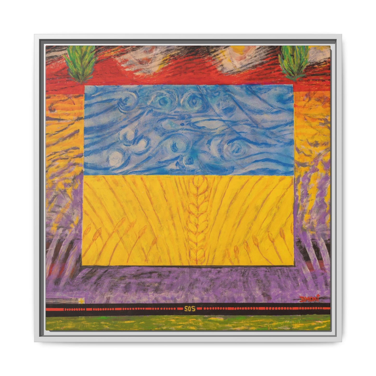 Blue and Yellow Art Print