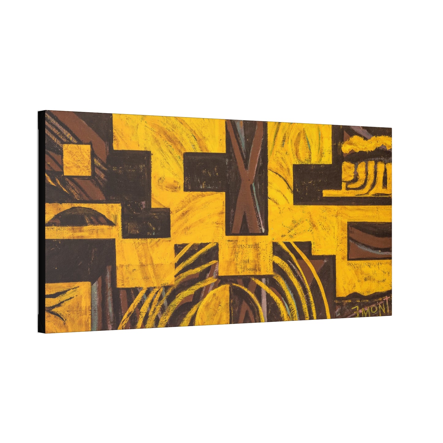 Yellow Abstract Print