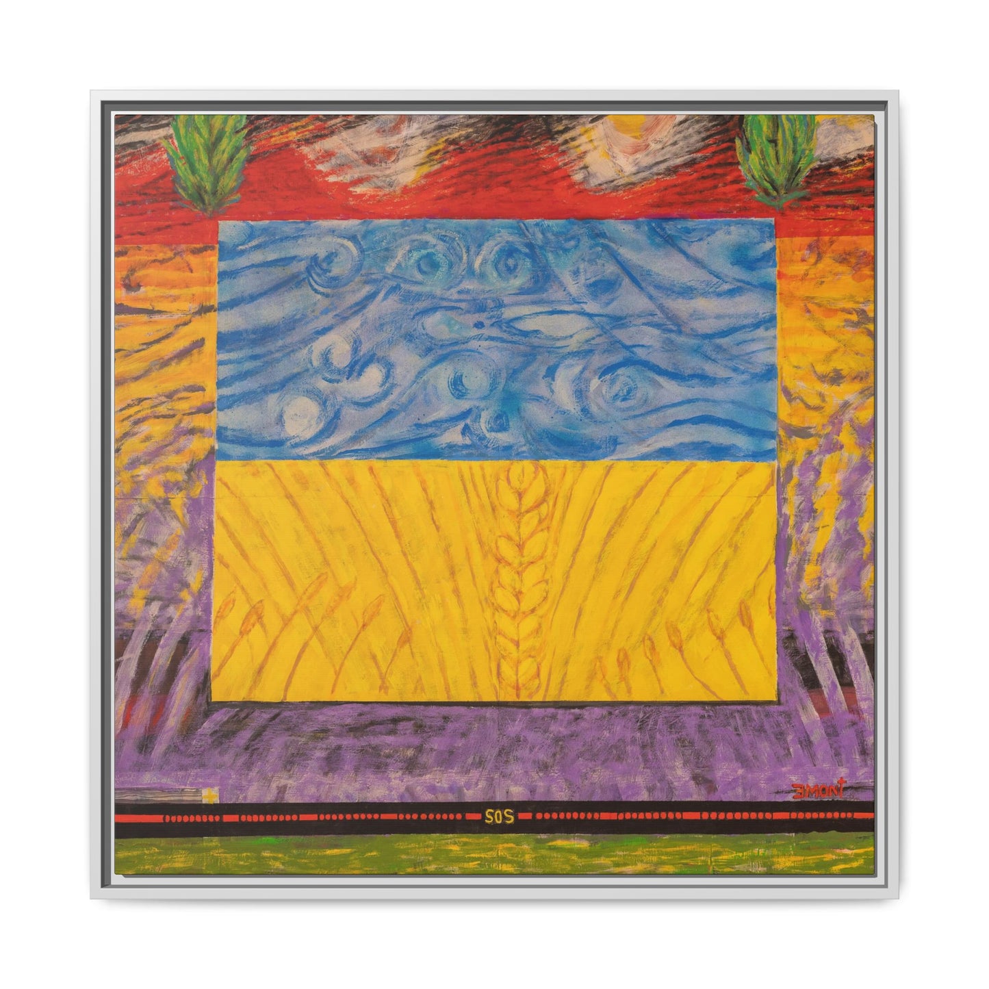 Blue and Yellow Art Print