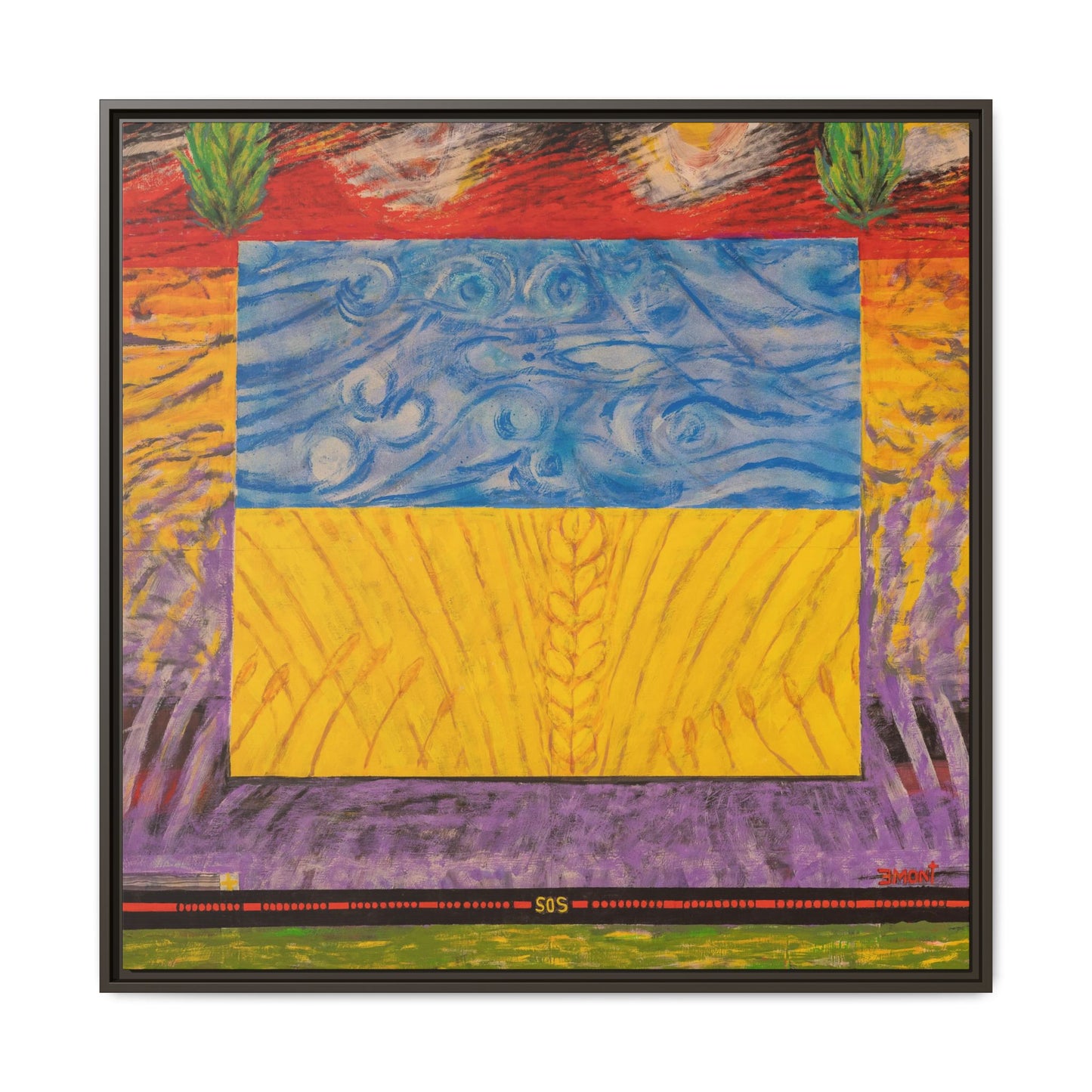 Blue and Yellow Art Print