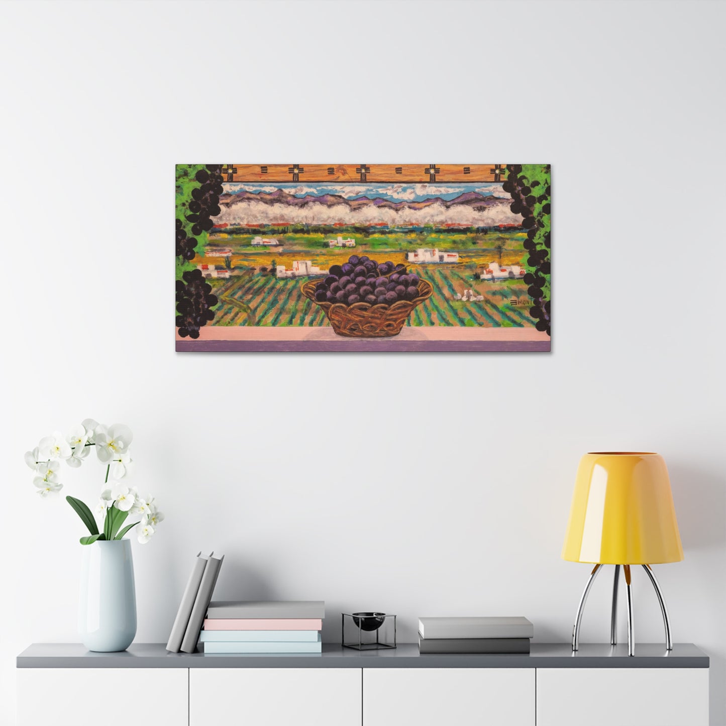 Grapes Landscape Art Print