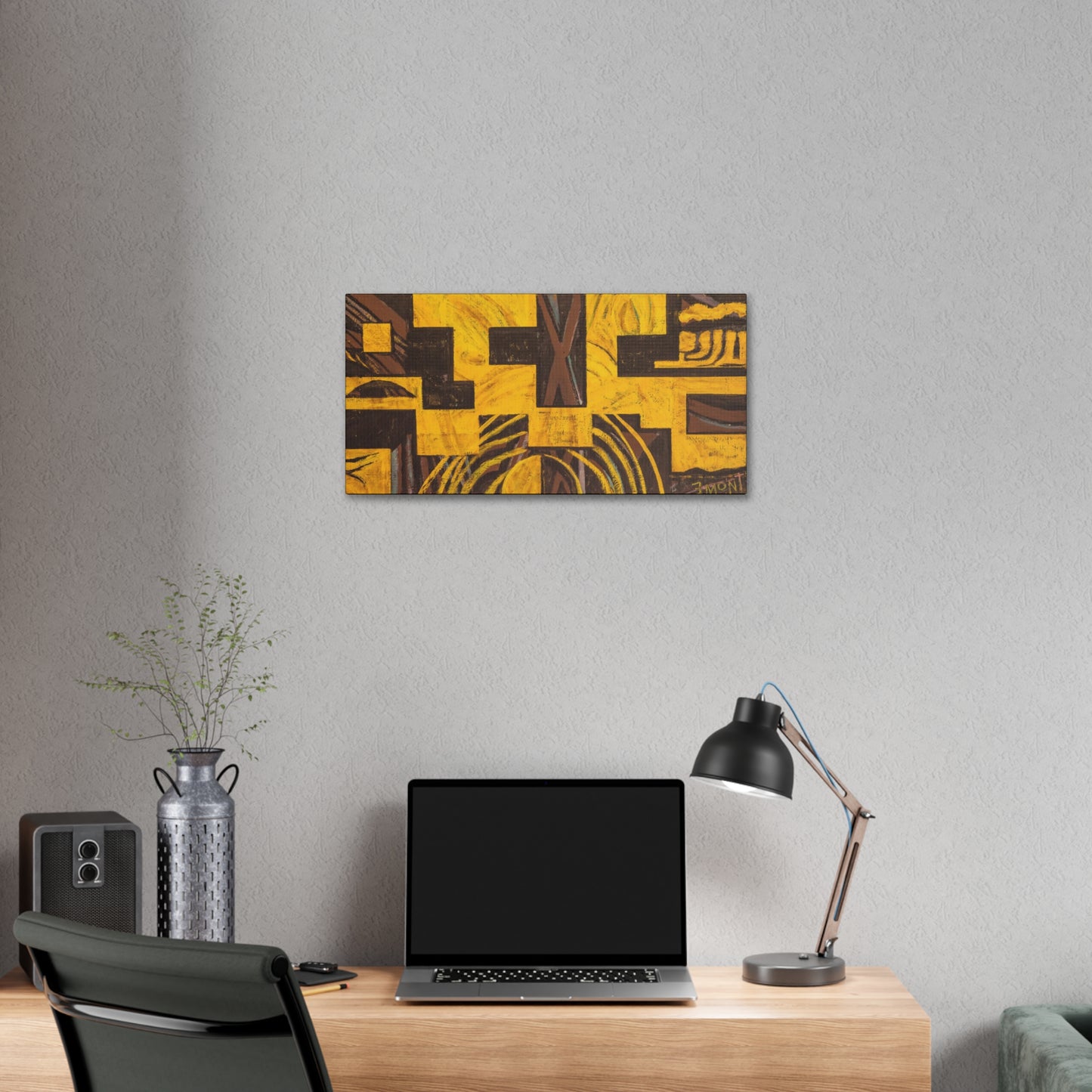 Yellow Abstract Print