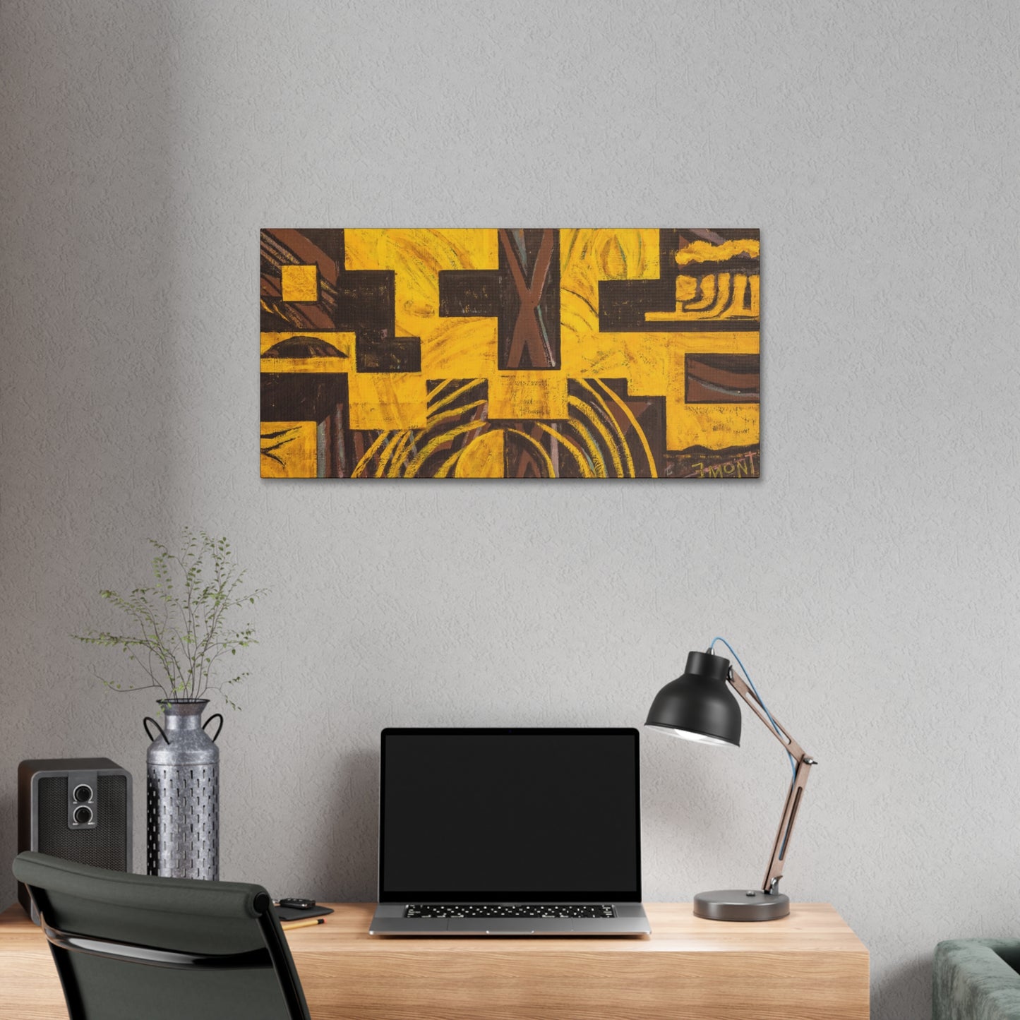 Yellow Abstract Print