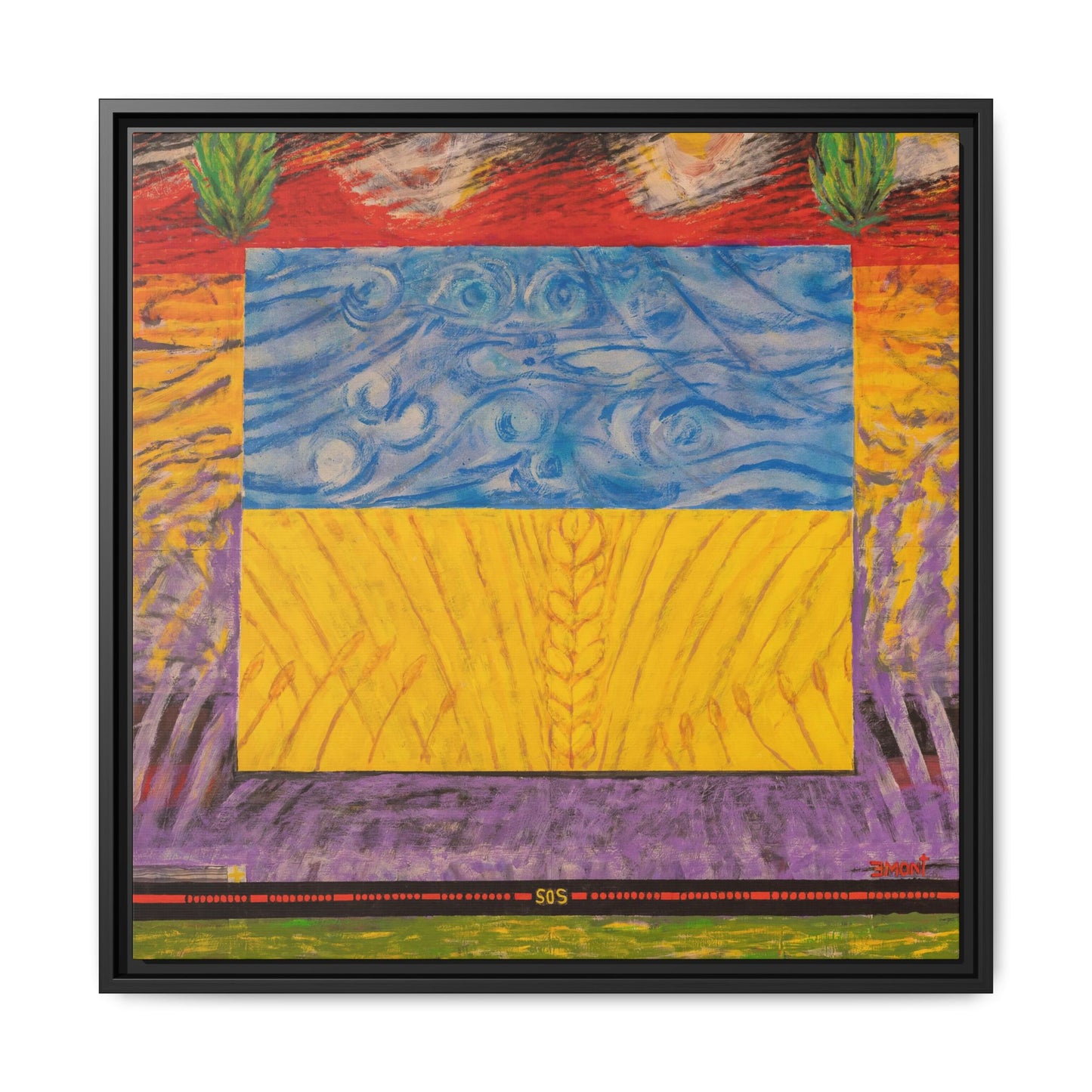 Blue and Yellow Art Print