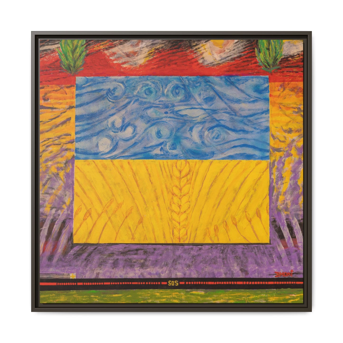 Blue and Yellow Art Print